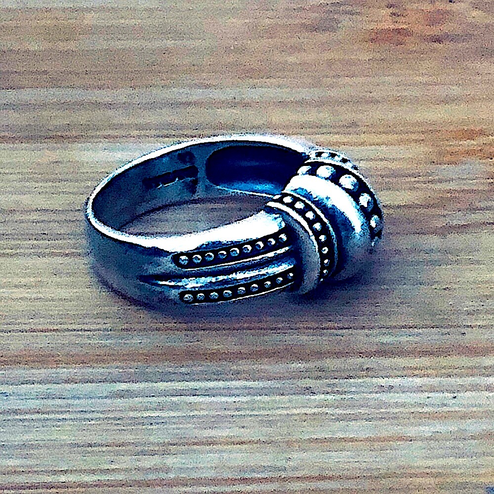 $48  Estate Designer Ring  Sterling Silver  Size 8  Marked NF 925 THAILAND - Picture 4 of 10